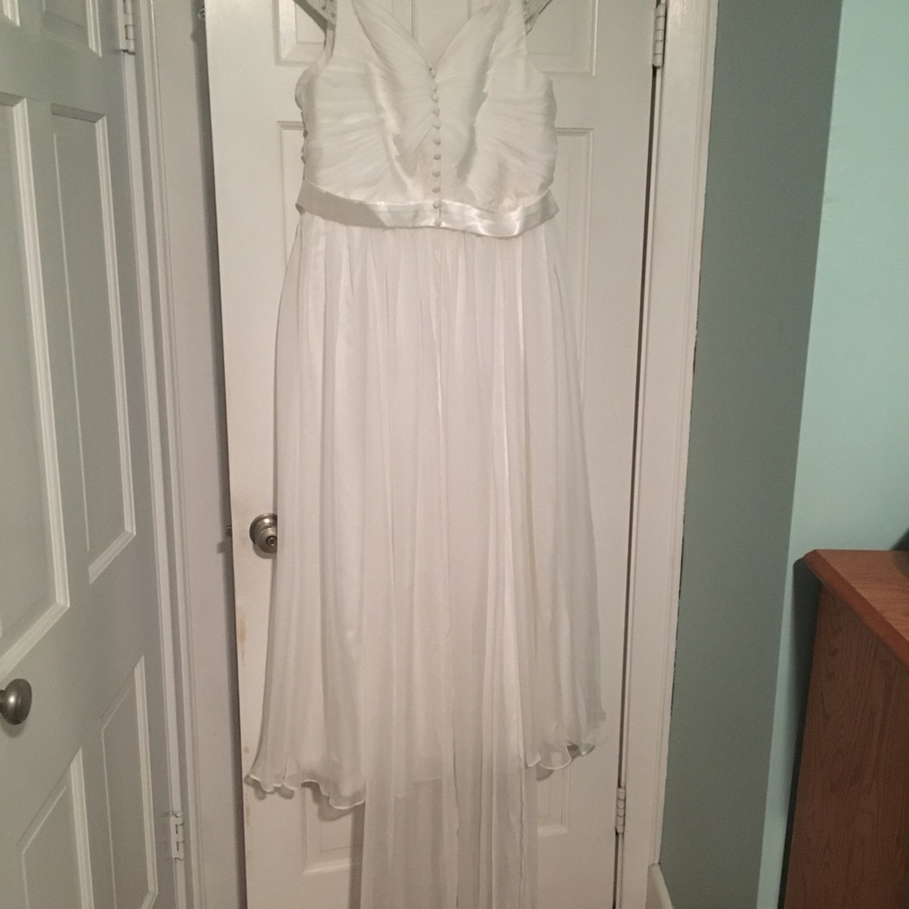 True size 16 wedding gown chiffon over satin